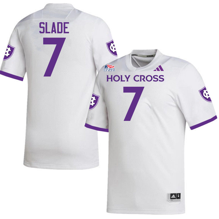 Holy Cross Crusaders #7 Sam Slade College Football Jerseys,Uniforms-White